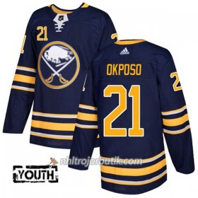 Barn Ishockey Buffalo Sabres Tröja Kyle Okposo 21 Adidas 2017-2018 Marinblå Authentic
